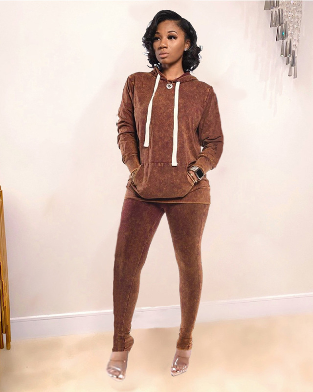Women Long Sleeve Fashion Two Piece Pant Set S-XXL