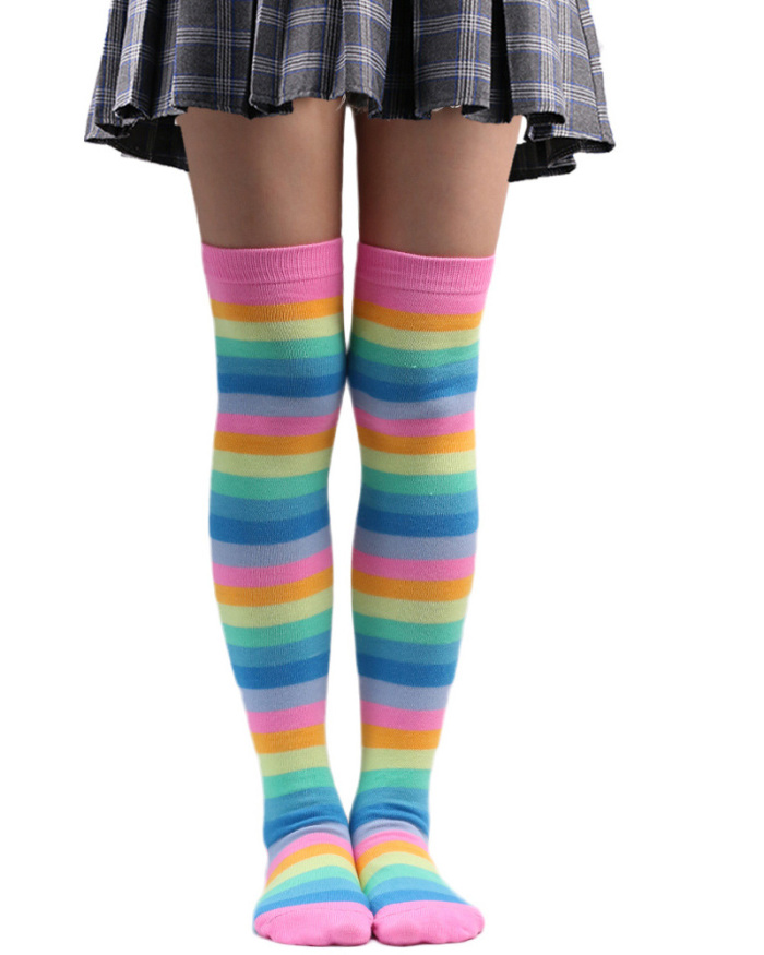 Rainbow Cute Fashion High Stockings