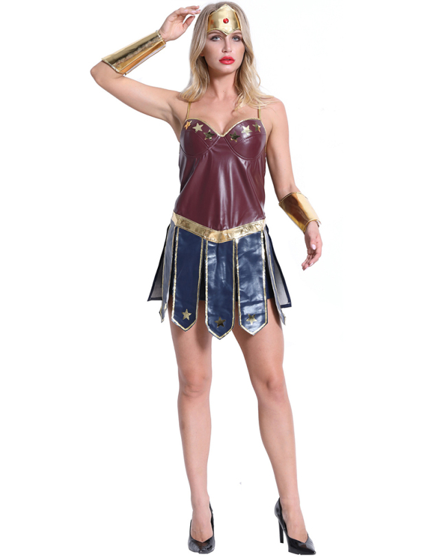 Ladies Halloween Wonder Woman Costume S-3XL 