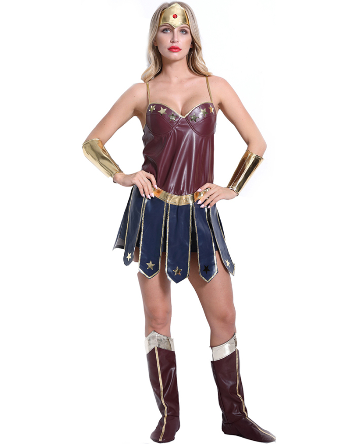 Ladies Halloween Wonder Woman Costume S-3XL 