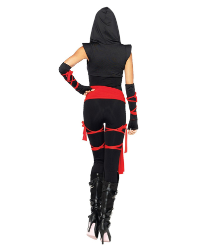 Women V-neck Nightclub Japan Bushido Ninja Cosplay Costume Masked Female Warrior Ninja Game One-piece Costume Halloween Costume
