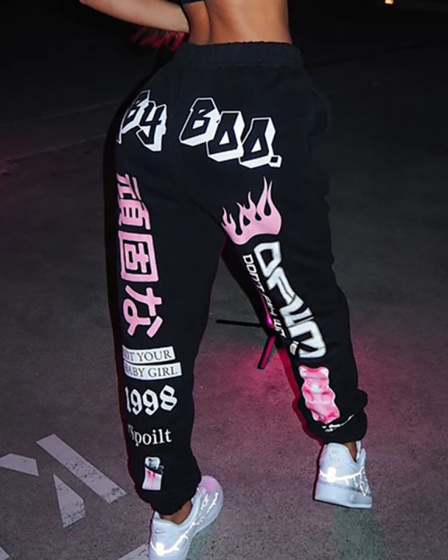 Printed Loose Style Comfort Women Pants S-XL