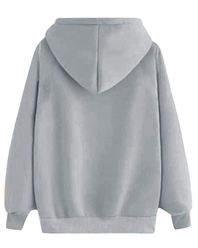 Lip Printed Candy Color Women Hoodies XS-XL