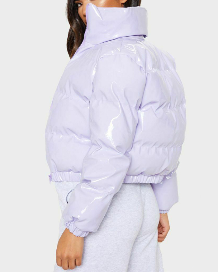 Multiple Colors Available Women's Loose Bright Face Cotton-Padded Jacket Winter Short Coat S-2XL