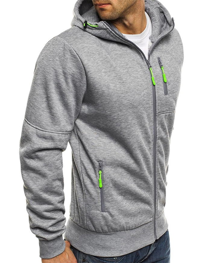 Outdoor Sports New Men's Casual Sweater Hooded Cardigan LongSleeve Jacket M-XXXL