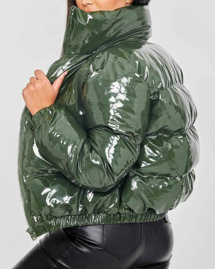 Multiple Colors Available Women's Loose Bright Face Cotton-Padded Jacket Winter Short Coat S-2XL