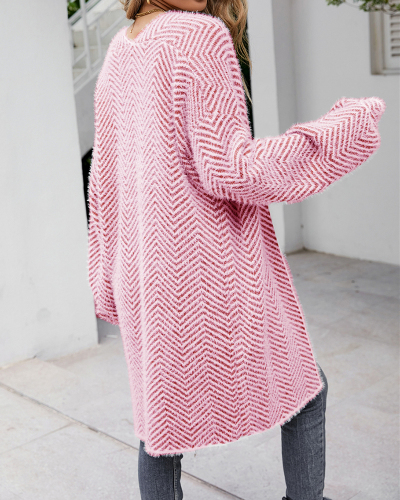 Lady Fashion Casual Street Style Sweater Tops Khaki Pink Yellow Gray Green S-XL 