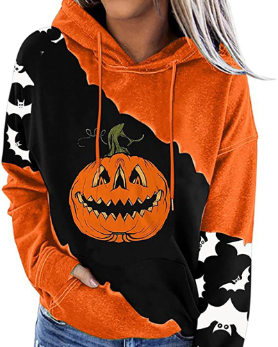 Autumn Long Sleeve Harajuku Sportswear Halloween Print Long Sleeve O-Neck Sports Streetwear Sweatshirts