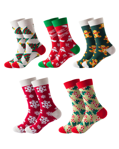 2021 New Autumn And Winter Trend Snowman Christmas Socks