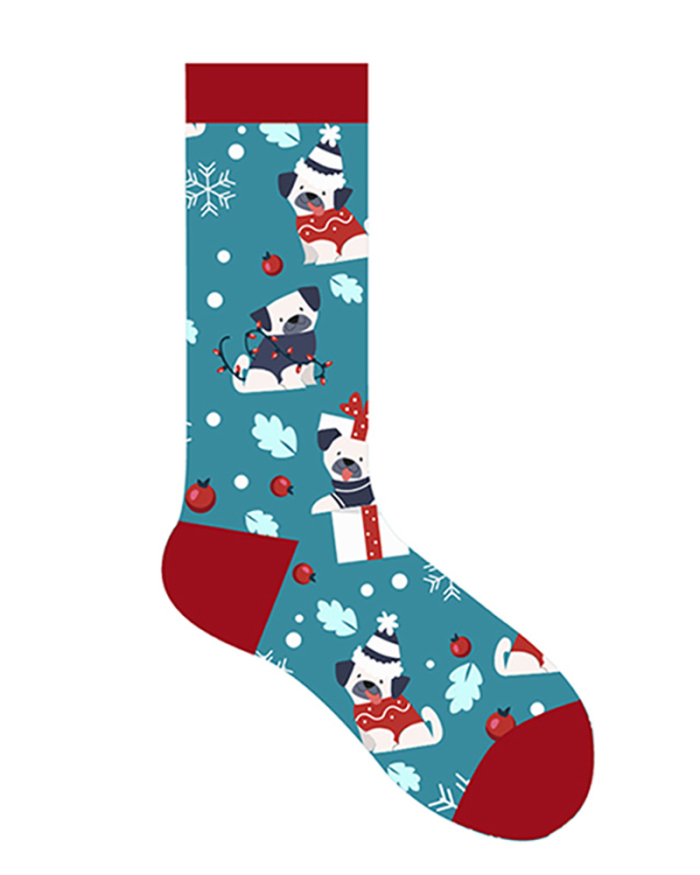 2021 New Creative Snowman Santa Claus Cartoon Socks Autumn And Winter Christmas Socks