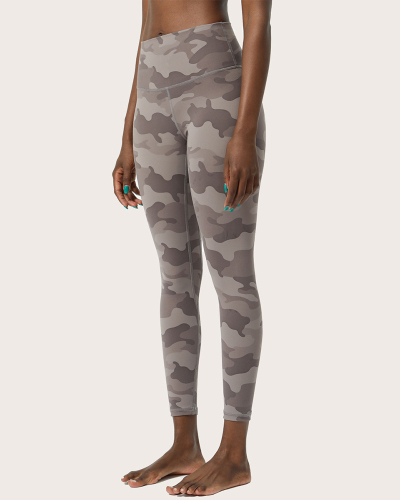 New Camouflage Yoga Pants Nude Print Yoga High Waist Fitness Pants XS-XL