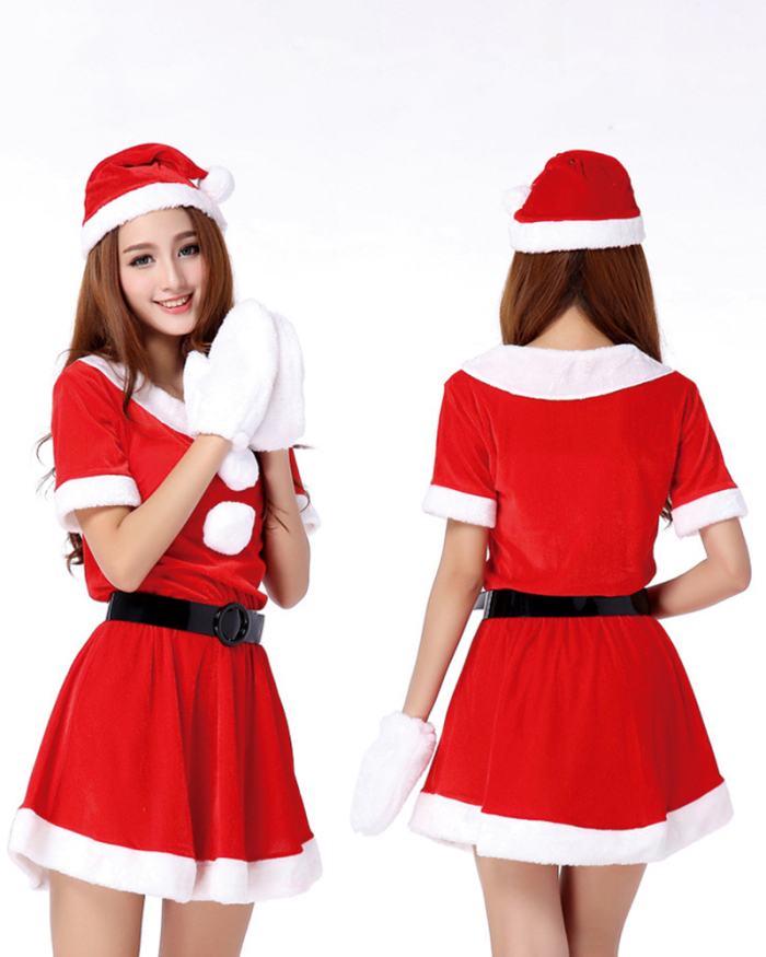 Lady Christmas Sling Performance Uniforms Costumes