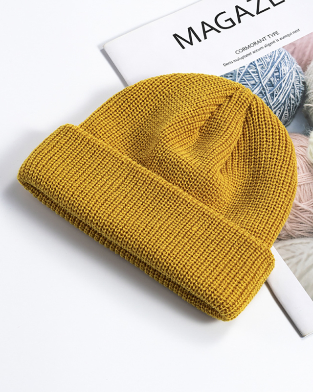 Melon Fur Hat Woolen Cap Student Fashion Flip Cap One Size
