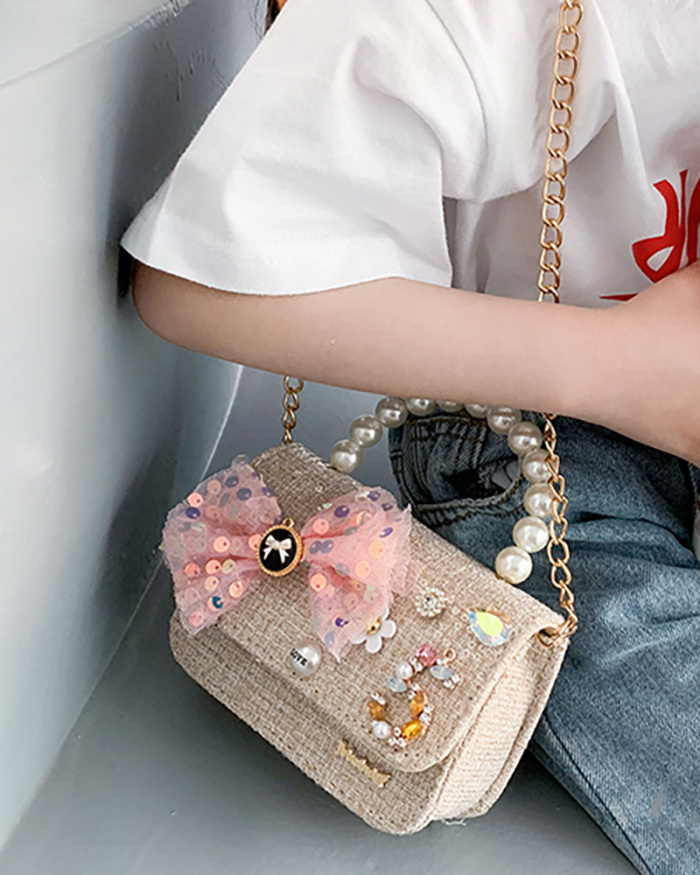 Children's Shoulder Fashion Western Princess Little Girl Cute Baby Coin Purse Bag Messenger Bag