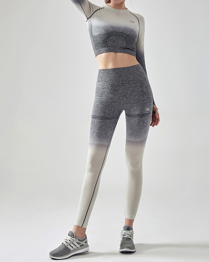 Ladies Fashion Sports Suit Gym Fashion Running Three-piece Yoga Suit 