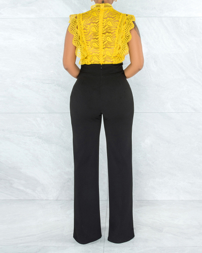 Women Solid Color Casual Pants Black Yellow Blue S-XL 