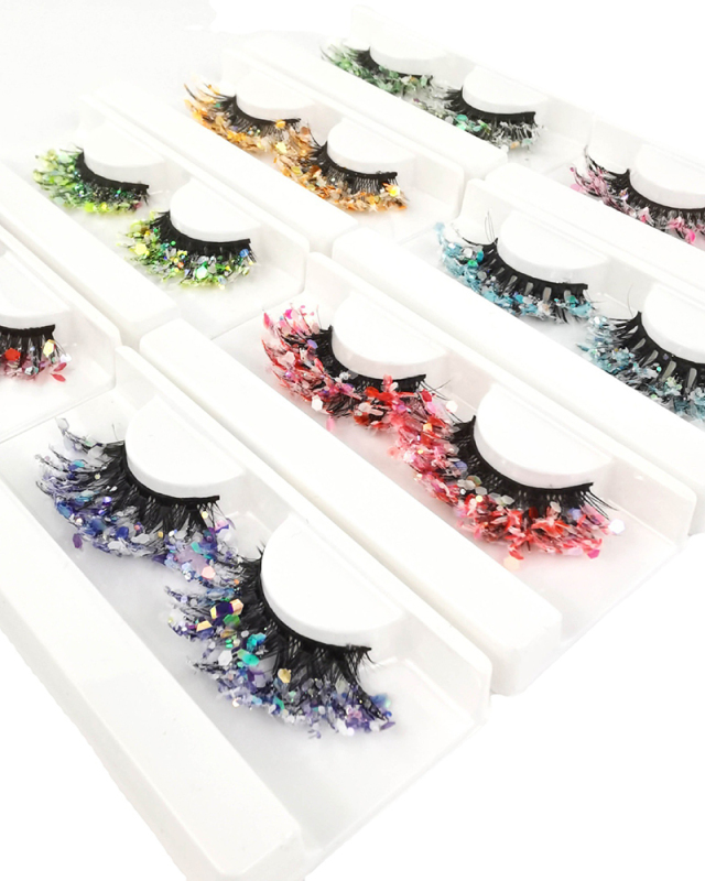 Sequin Thick Color Luminous 3D Eyelashes