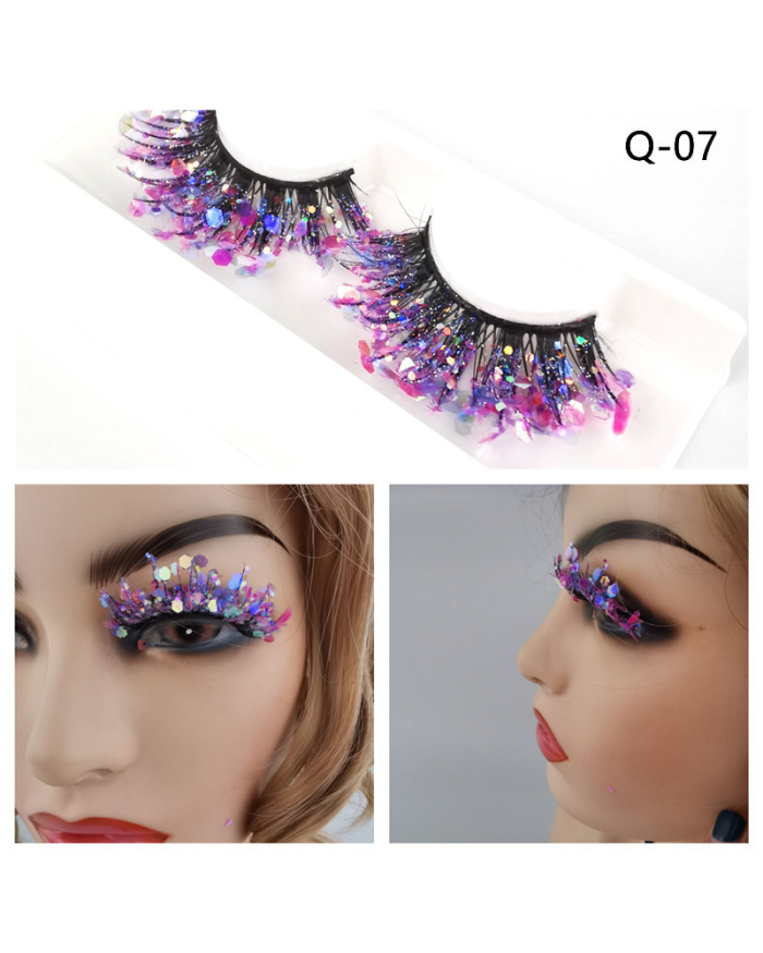 Sequin Thick Color Luminous 3D Eyelashes
