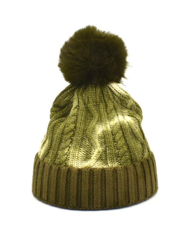 Fashion New Style Tie-Dye Warm Hood Wool Knitted Hat Ladies Trend One Size