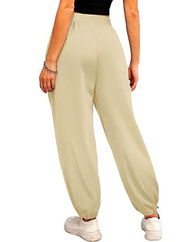 Ladies New Loose Casual Sports Drawstring Wide Leg Pants S-3XL