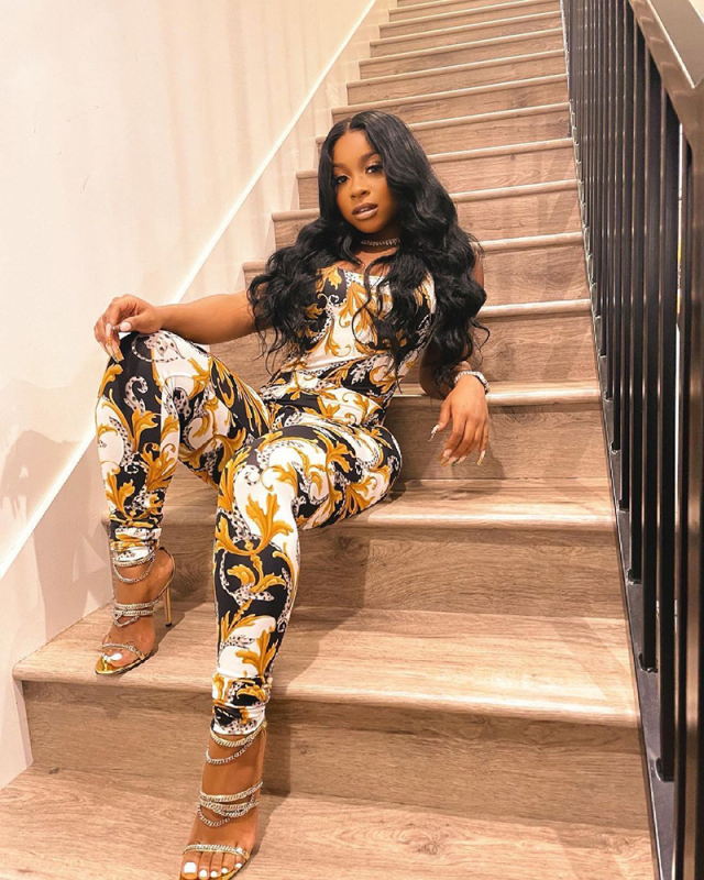 Printed Sleeveless Women Jumpsuit XS-L