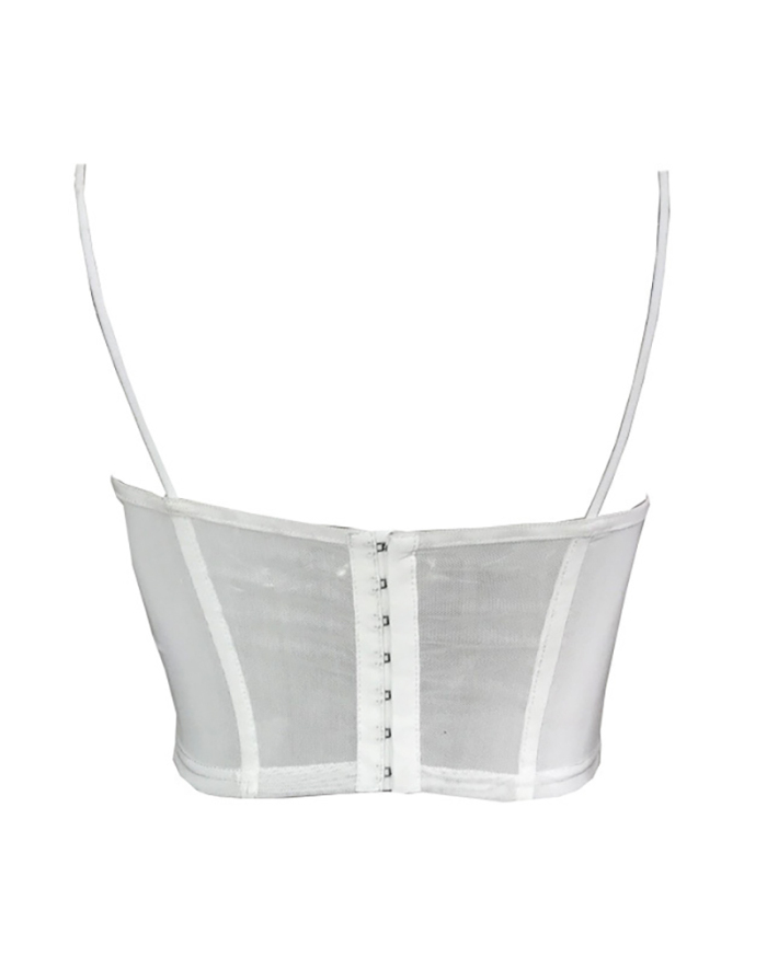 Ladies Fashion New One-Line Neck Sexy Back Tassel Sling Halter Vest S-XL