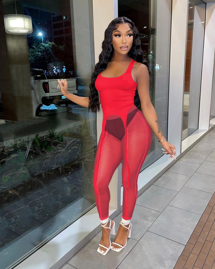 See Through Women Summer Sexy Two Piece Pant Set S-XXL