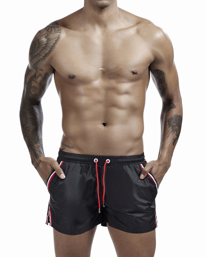 Trend Men's Sports Shorts Low Waist Men's Casual Solid Color Red Black White Deep Blue M-2XL