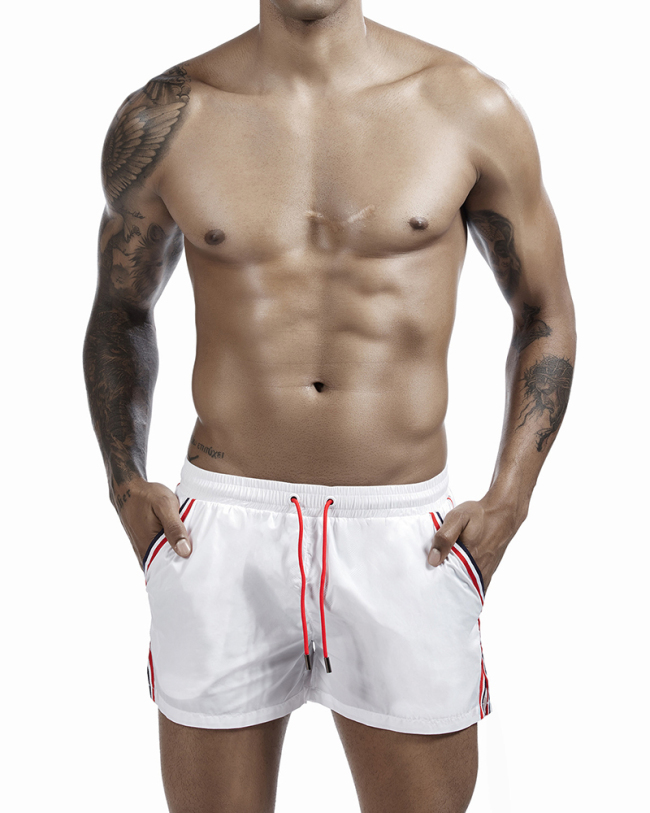 Trend Men's Sports Shorts Low Waist Men's Casual Solid Color Red Black White Deep Blue M-2XL