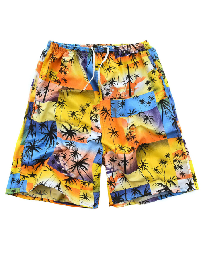 Quick-drying Printed Shorts Men's Casual Sports Five-point Pants Loose Plus Size Shorts