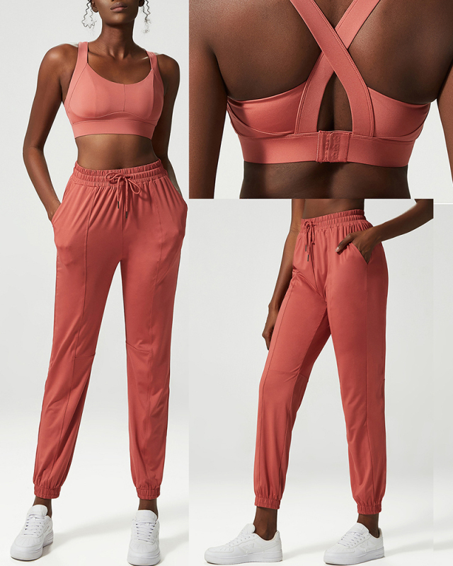Ladies Fashion New Loose Yoga Suits Pockets Sports Underwear Fitness Suits Plus Size Sportswear S-XL