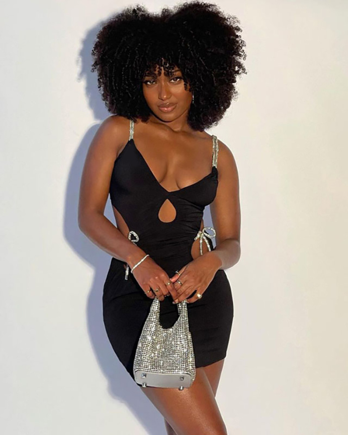 Black Cute Women Sexy Summer Dress S-L