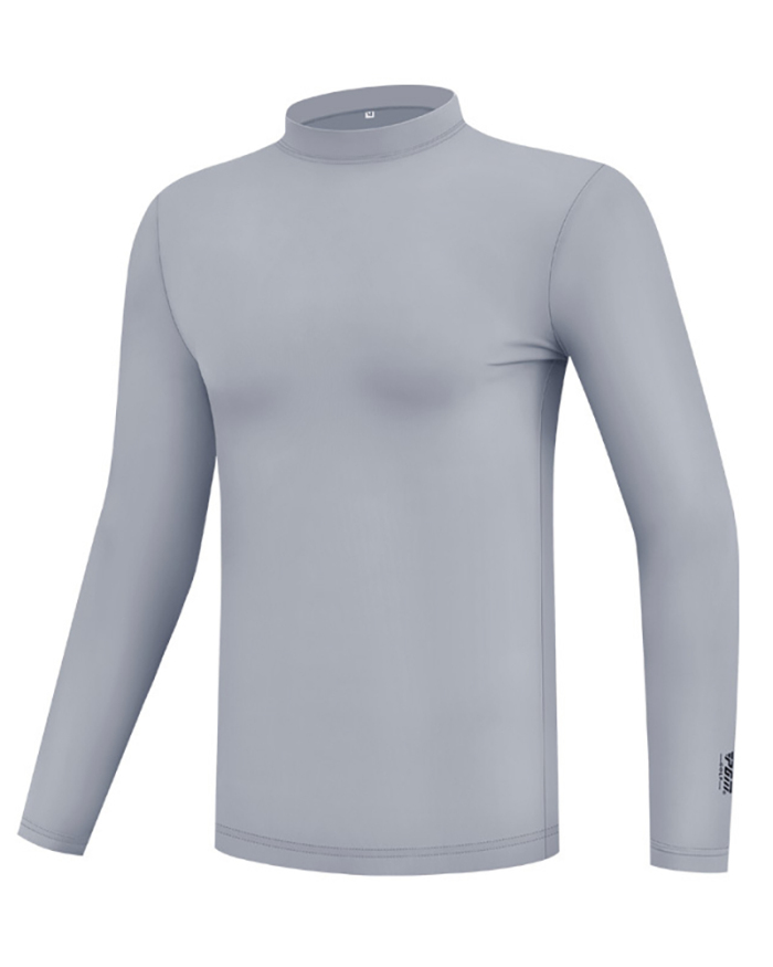 Golf Apparel Men's Long Sleeve T-Shirt Summer Shirt Ice Silk Clothes Solid Color M-XXL