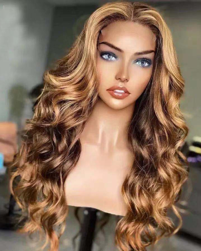 Women Long Wig Curly Hair Human Hair