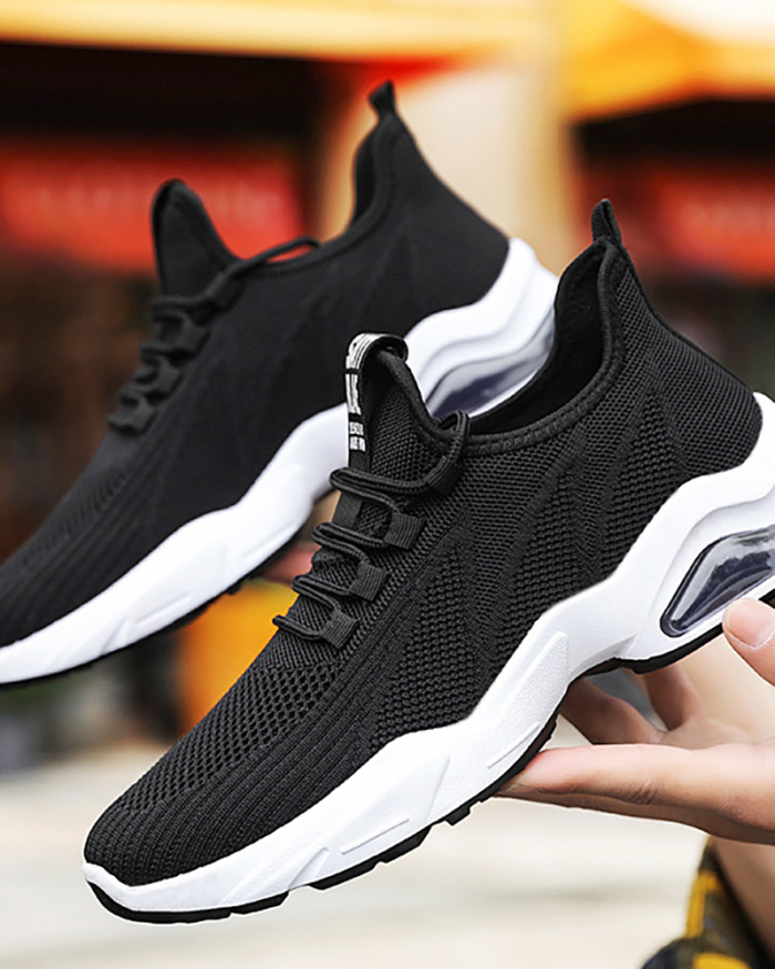Sneakers Men's New Trendy Shoes Soft Sole Running Shoes Woven Air Cushion  SPORT SNEAKERS 39-44