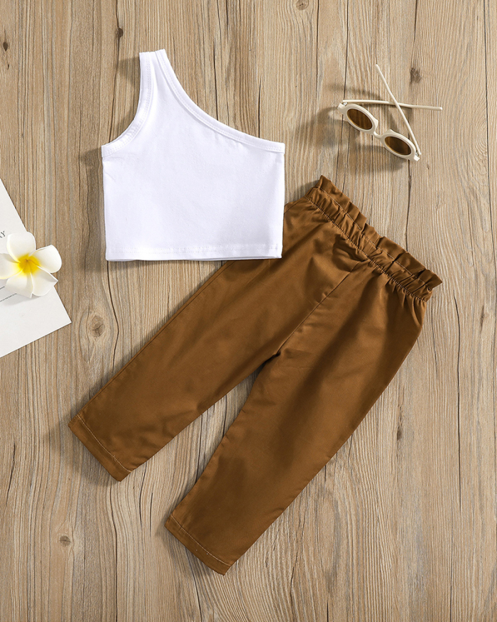 Summer Cute Girl Two Piece Pant Set
