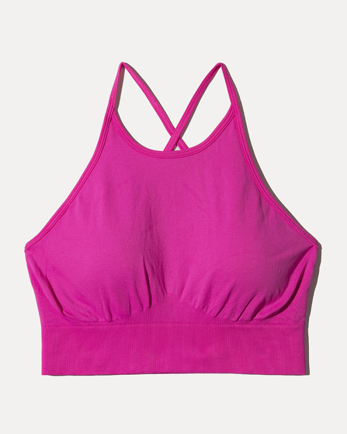 New Women Seamless Yoga Wear Sports Fitness Wear Running Turtleneck Camisole S-L