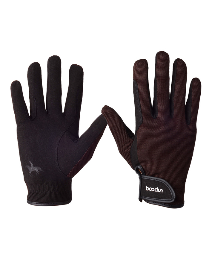 BOODUN New Riding Gloves Wear-Resistant Non-Slip Equestrian Gloves Racing M-L