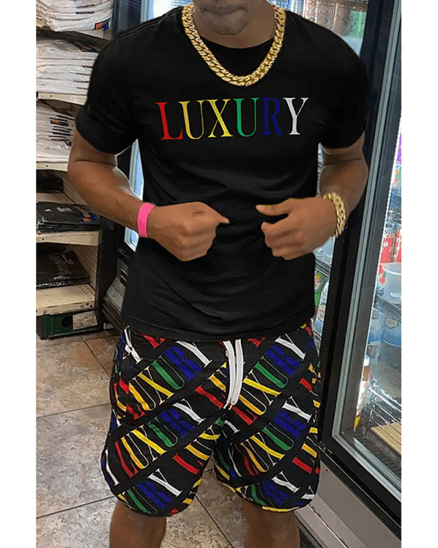 Short Sleeve Printed Two Piece Short Set