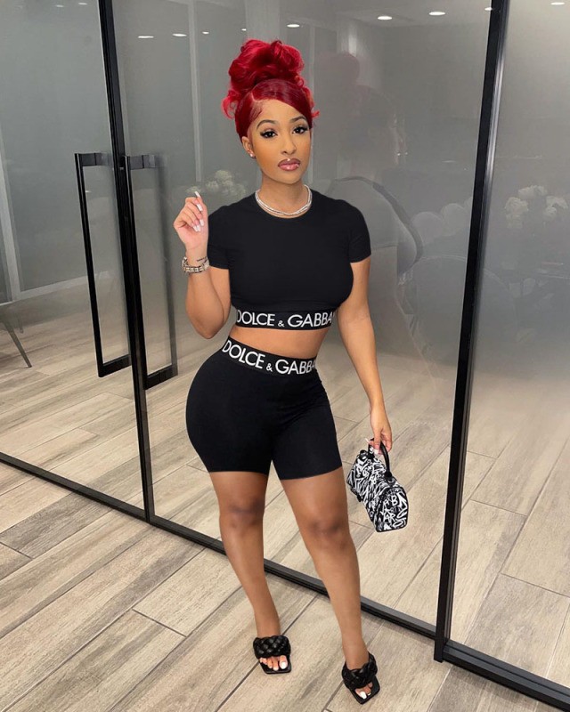 Solid Color Women Summer Two Piece Short Set S-XXL