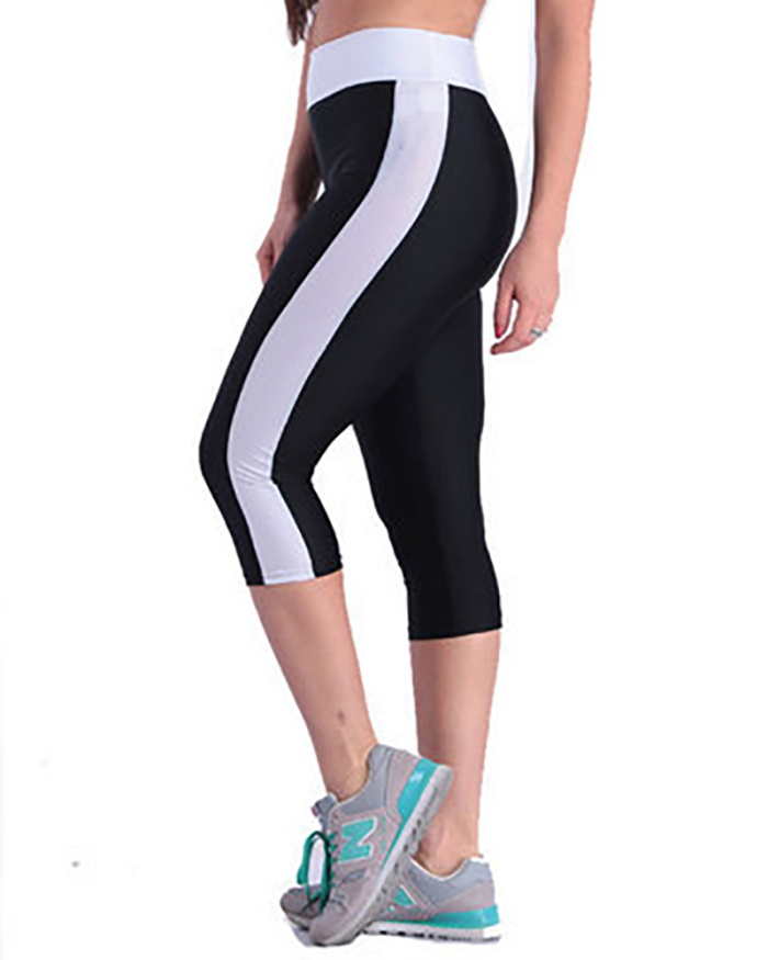 New Tight High Waist Side Pockets Splicing Yoga Pants Running Sports Fitness Leggings S-5XL