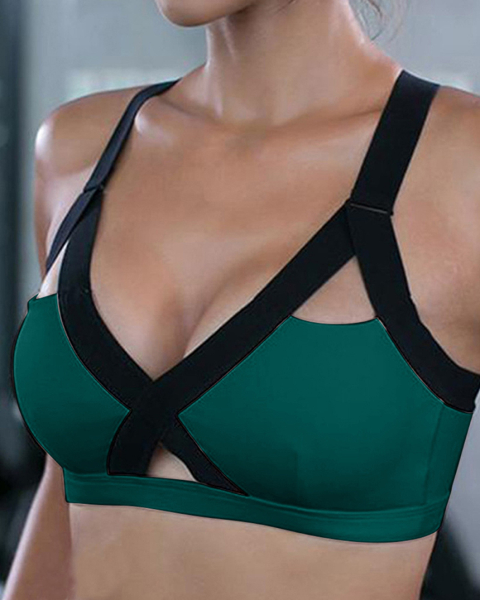 Gym Yoga Tops Women Bandage Cross Sport Vest Bra S-3XL
