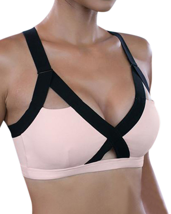 Gym Yoga Tops Women Bandage Cross Sport Vest Bra S-3XL