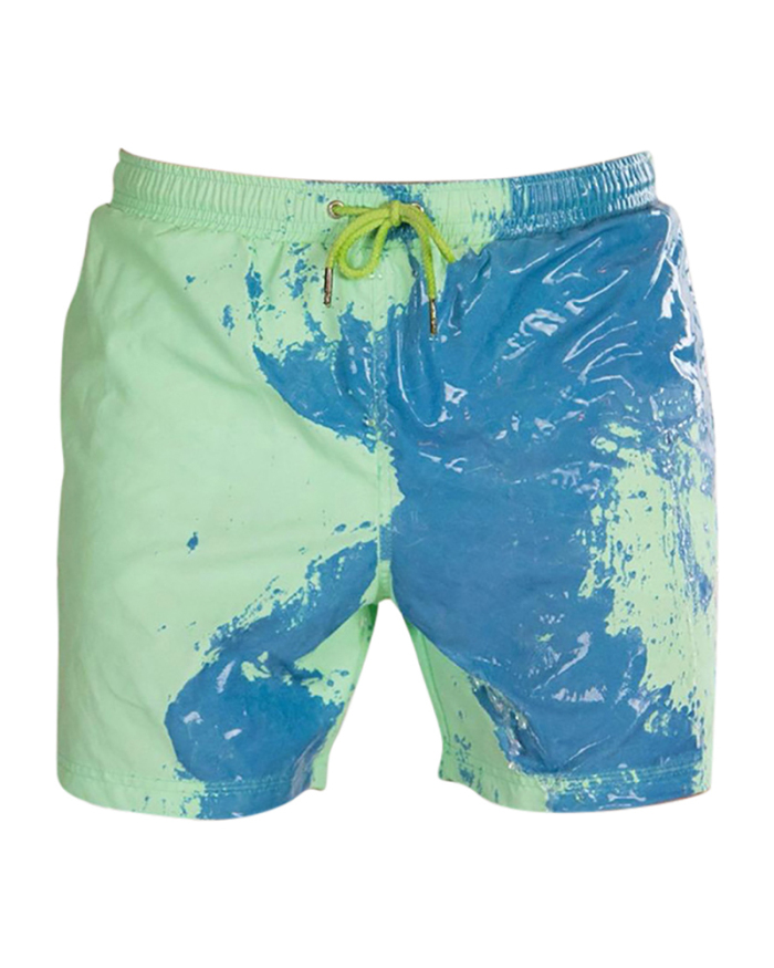 Hot Sale Temperature Discoloration Water Discoloration Men's Beach Shorts Adults Kids S-3XL