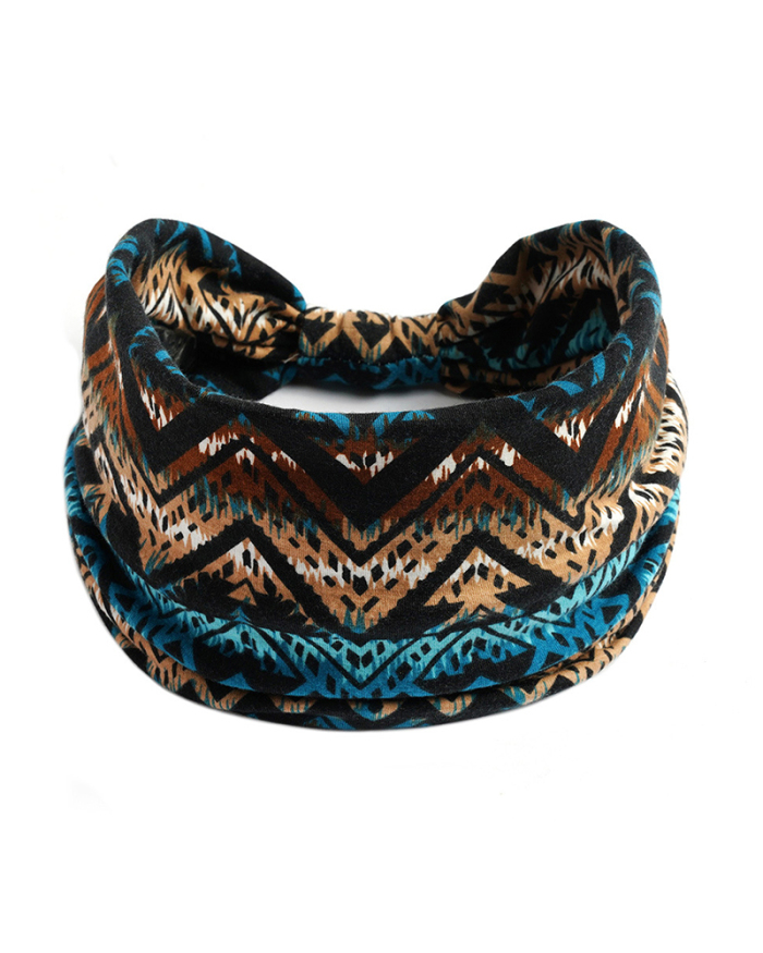 Bandana Headband for Women with Elastic Yoga Headband Outdoor Hairband Adjustable Turban Headwrap
