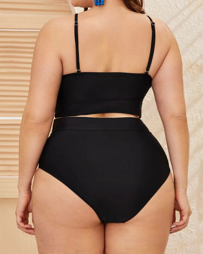 Mesh Women Plus Size Two Piece Swimwear L-4XL
