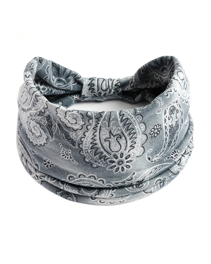Bandana Headband for Women with Elastic Yoga Headband Outdoor Hairband Adjustable Turban Headwrap