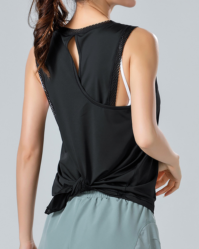 Women Net Mesh Breathable Quick-drying Vest Sports Running Fitness Yoga Clothes Loose Blouse Top Tank Tops S-XL