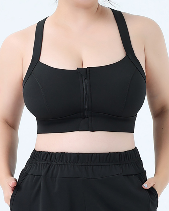 Plus Size Women Yoga Tops With Zip in Front Yoga Top S-5XL