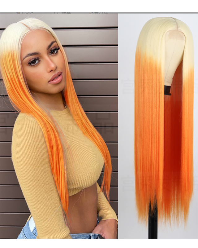Women Middle Part synthetic Lace Wig